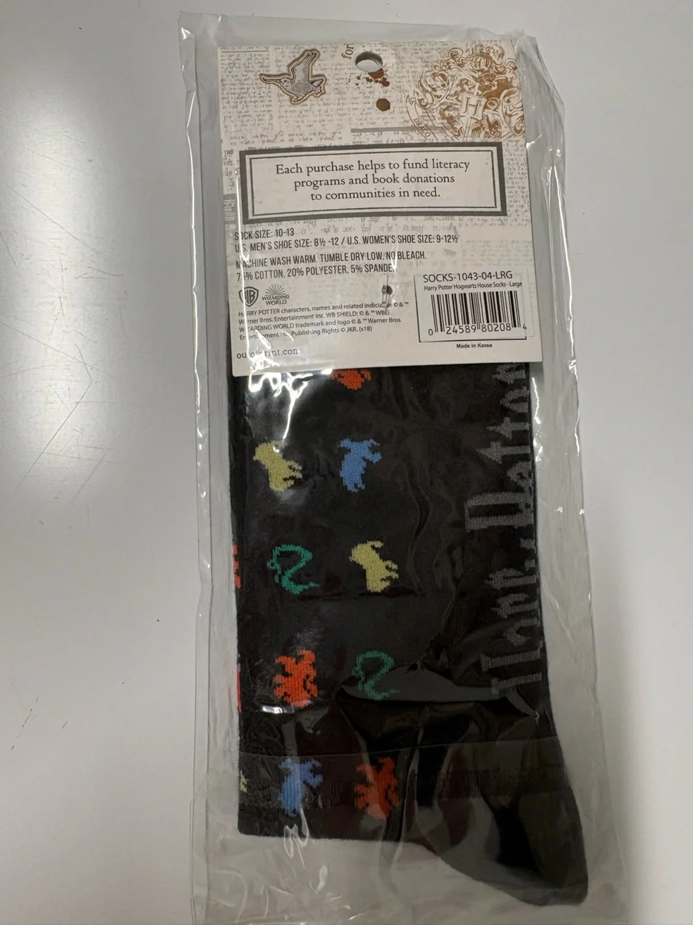 Out Of Print Harry Potter Hogwarts House Socks